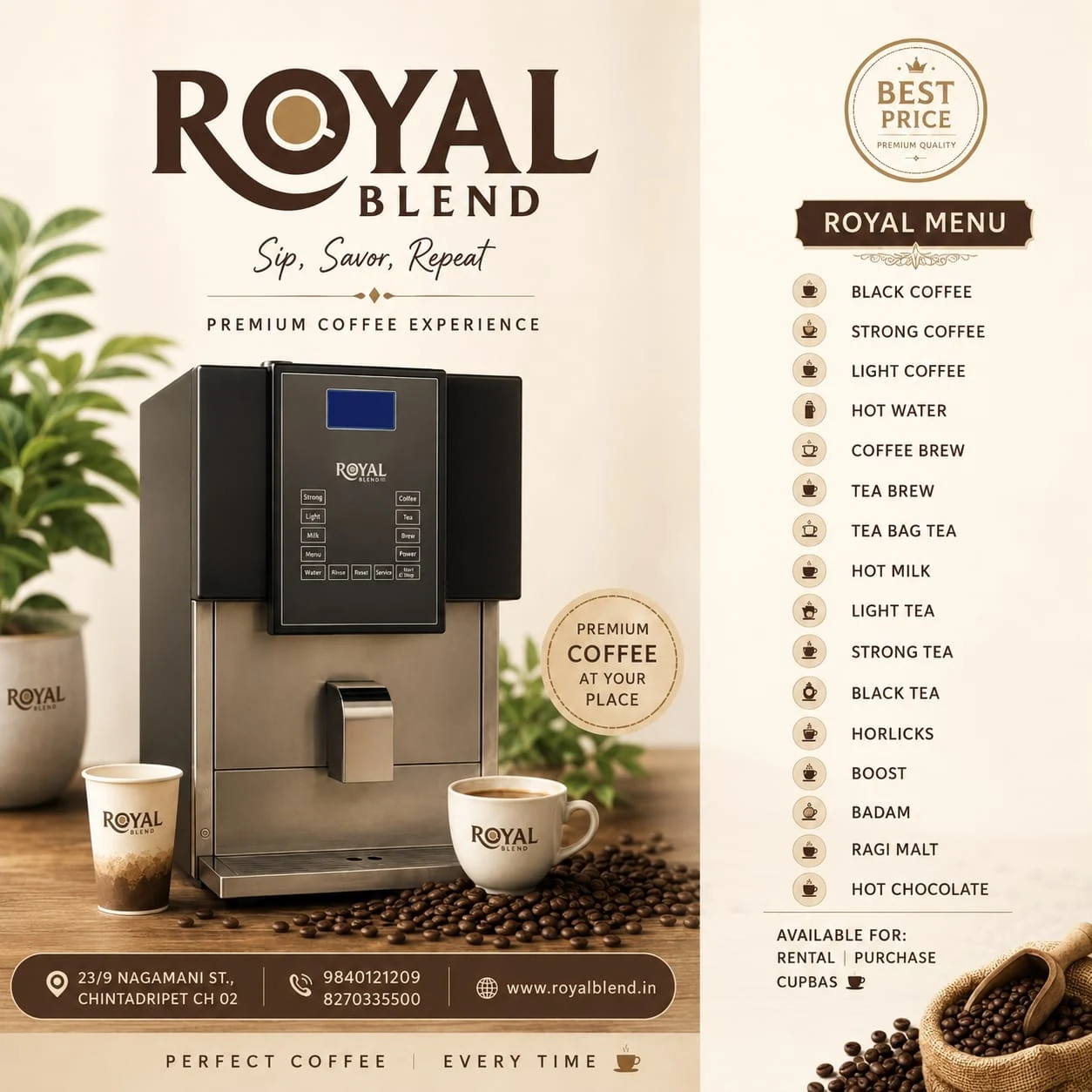 Royal Blend Coffee Vending Machine